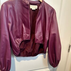 Sachin + Babi Women's Rich Purple  faux Leather Jacket